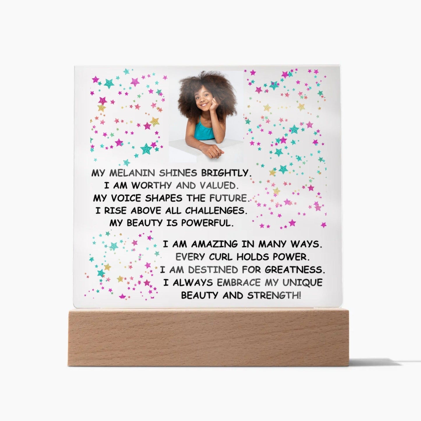 Rise Above All Challanges Affirmation Nightlight