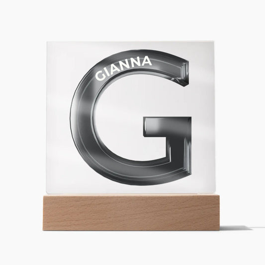 Letter G LED Acrylic Plaque